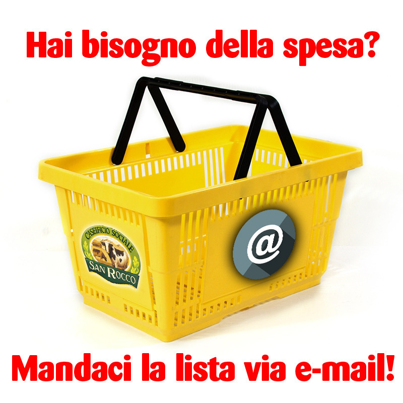 HAI BISOGNO DELLA SPESA?
MANDACI LA LISTA VIA E-MAIL!